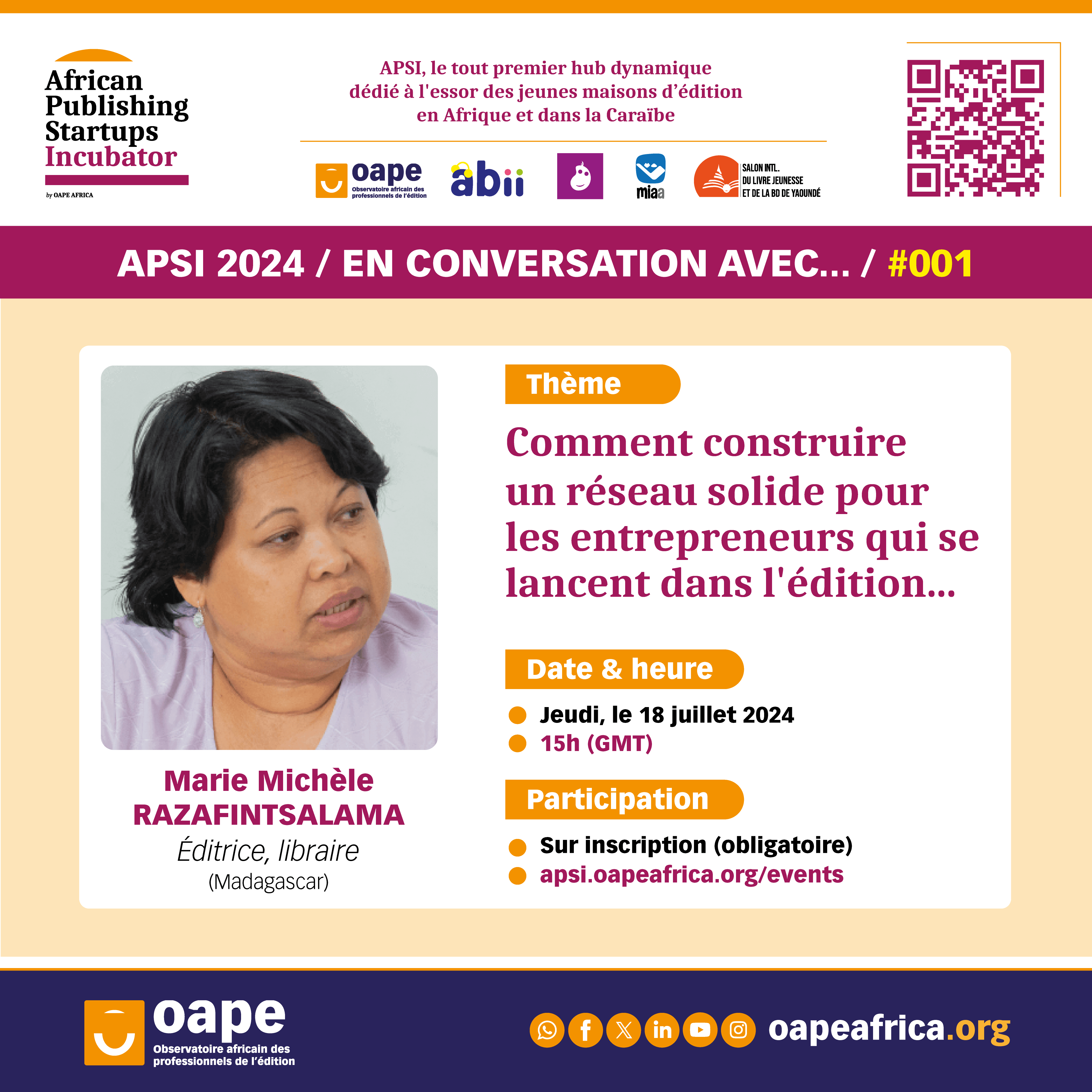 APSI 2024 – IN CONVERSATION WITH… Marie Michèle RAZAFINTSALAMA (Madagascar)